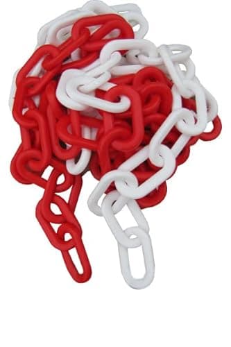 Image of Flexibarrier barrier chain, plastic chain, 8 mm chain, 25 m (red-white)