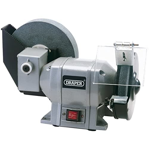 Image of Draper 78456 230-Volt 250-Watt Wet and Dry Bench Grinder, Grey