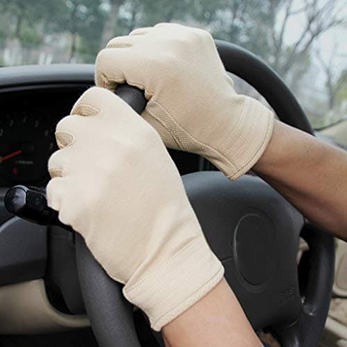 Image of YJZQ UV Protection Driving Gloves for Men Breathable Lightweight Touch Screen Gloves Non-Slip Quick Dry Outdoor Summer Driving Riding Mittens Motorcycle Camping Gym Workout Fullfinger Gloves