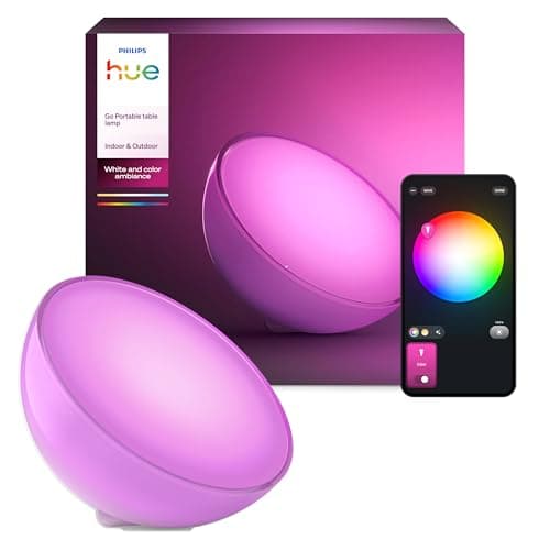 Image of Philips Hue Go 2.0 White & Colour Ambiance Smart Portable Light with Bluetooth, Works with Alexa and Google Assistant (Pack of 1)