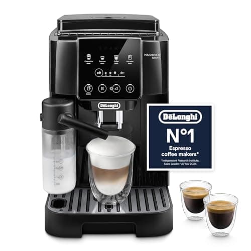 Image of De'Longhi Magnifica Start ECAM220.60.B, Fully Automatic Bean to Cup Coffee Machine with 4 One-Touch Recipes, Soft-Touch Control Panel, Auto Milk, 1450W, Black