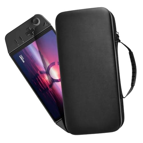 Image of Hzycwgone Carrying Case Bag for Lenovo Legion Go Handheld Gaming Console,Portable Legion Go Stand EVA Hard Shell Cover with Extra Room for Cable,Charger & Cards(Black)