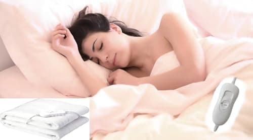 Image of DWD ® Electric Under Blanket Premium Comfort 3 Heat Settings Detachable Controller Safe Over Heat Protection Polyester 40w Single Bed Size 122 x 61 cm