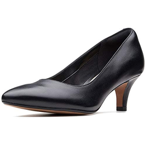 Image of Clarks Women's Linvale Jerica Pumps, Black Black Leather, 5.5 UK