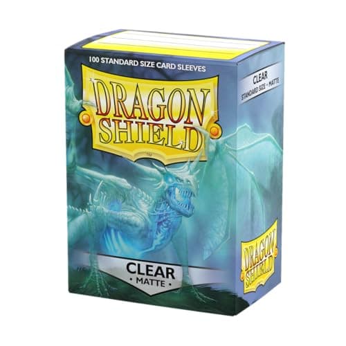Image of Dragon Shield | Standard Size Card Matte Sleeves | 100 CT - Smooth & Tough Premium TCG Sleeves | Compatible with Pokemon, Flesh & Blood, One Piece & Magic the Gathering | Clear - Matte