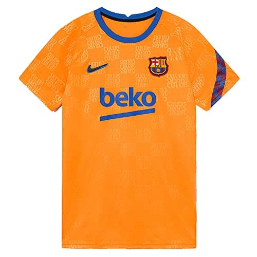 Image of Nike 2021-2022 Barcelona Pre-Match Jersey (Orange)