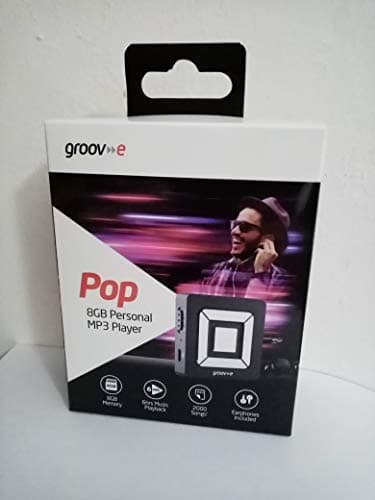 Image of Groov-e POP - Rechargeable 8GB Personal MP3 Player - 6hrs Music Playback, Holds Up to 2000 Songs - Includes Earphones & Micro-USB Charger Cable - Black