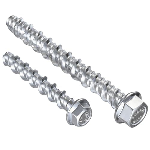Image of Jyvex M8 x 80mm Concrete Screws Bolts 10 PCS Masonry Bolts, Flange Hexagonal Head Concrete Anchor Bolts, Concrete Bolts Suitable for Masonry, Marble, Brick