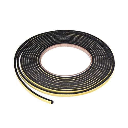 Image of sourcing map Sealing Foam Tape 5mm Wide 3mm Thick 4m/13ft Long, Self Adhesive Weather Strip for Window Door Insulation