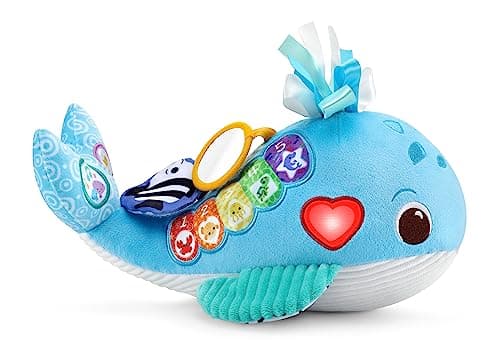 Image of VTech Baby Snuggly Sounds Whale, Baby Sensory Toy with Lights, Sounds & Music, Interactive Gift for infants 3, 6, 9, 12 months +, English version