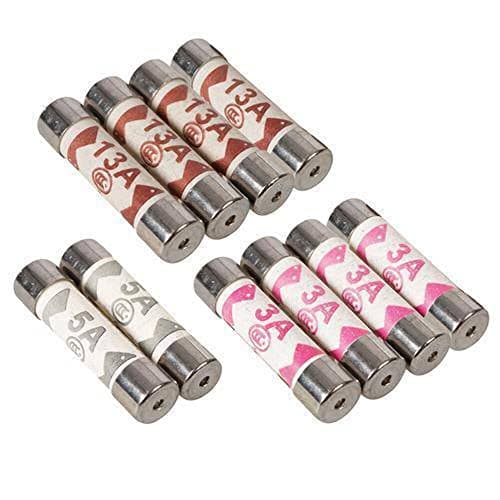 Image of Powermaster 952591 Fuses 10pk 3A, 5A and 13A, Grey