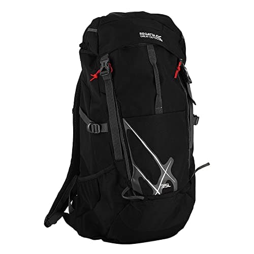 Image of Regatta Kota Expedition Hydration Reflective Travel Backpack - Black, 35L
