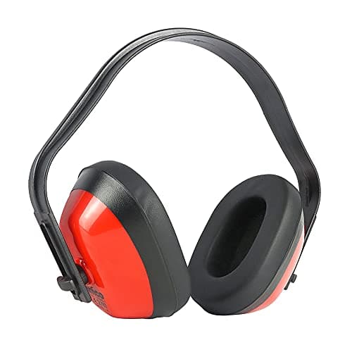 Image of TIMCO Ear Defenders - Adjustable ear cups for comfort - 27.6dB - Red - One Size