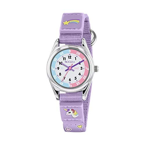 Image of Tikkers Girls Quartz Watch, Analogue Classic Display and Textile Strap TK0148