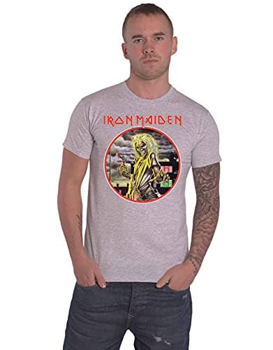 Image of Iron Maiden Men's Killers Circle T-Shirt, Grey, Small