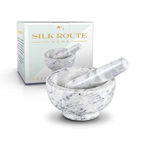 Image of Solid Marble Mortar and Pestle Silk Route Spice Company