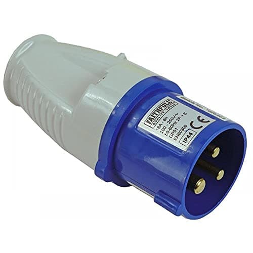 Image of Faithfull PLUG16AMP 240V 16A Replacement Blue Plug - For use with trailing leads