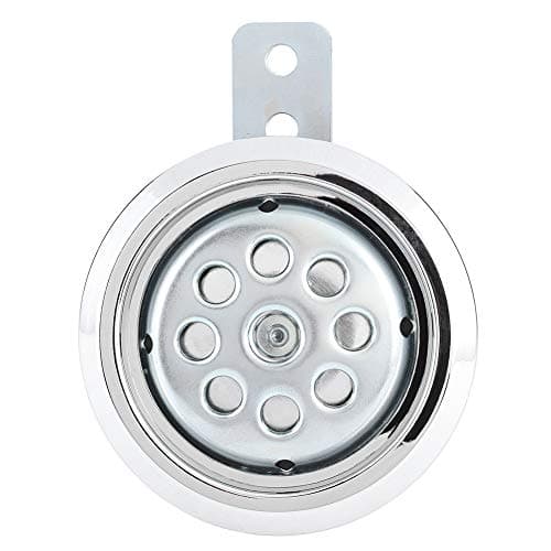 Image of KIMISS 110dB Motorbike Horn,Universial Motorcycle Horn Loud 12V 85mm W/Honeycomb Chrome Cover(Silver)
