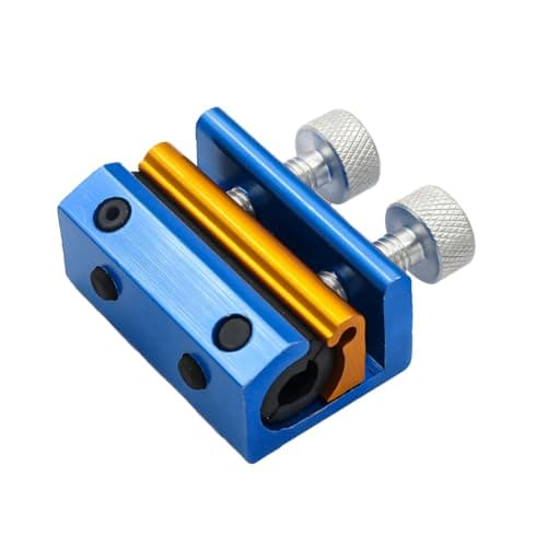 Image of MUQIDA Cable Lubricator, Aluminum Double-Headed Wire Luber Tool for Brake Line Lubrication, Cable Luber Oiler Twin Clamp for Motorcycle Scooter Bike ATV, Motorcycle Accessories (Blue & Golden)