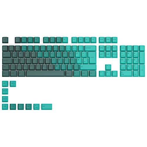 Image of GLORIOUS Gaming 115x GPBT Keycaps - Cherry Profile, Super Durable PBT Plastic, Eye Catching Aesthetics, Superior Sound, Original Typeface, Rain Forest - German QWERTZ Layout
