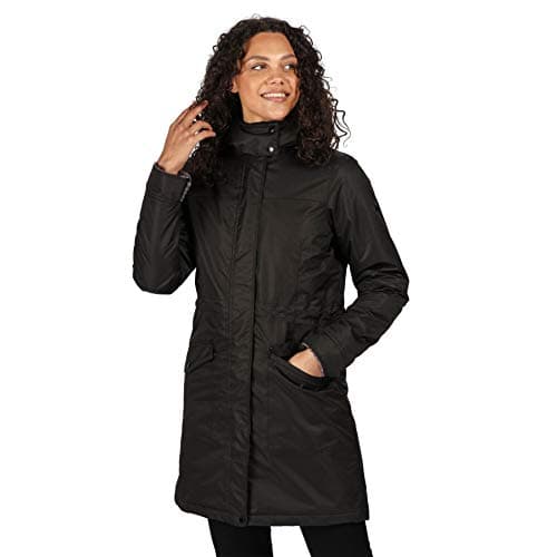Image of Regatta Rimona Waterproof Breathable Taped Seams Insulated Lined Hooded Jacket - Black, 10