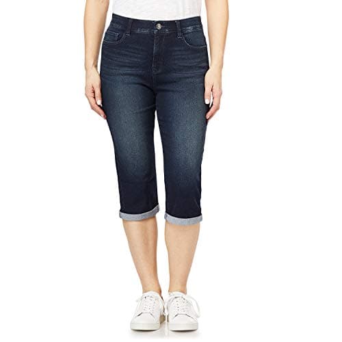 Image of Angels Forever Young Women's 360 Sculpt Stretch Crop Jeans - Blue - 6