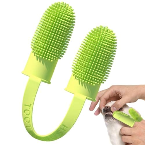 Image of Finger Brush for Dogs Teeth | Teeth Cleaning Finger Brush, Finger Dog and Cat Toothbrush, 360-Degree Teeth Cleaning Fingerbrush for Small to Large Dogs, Cats