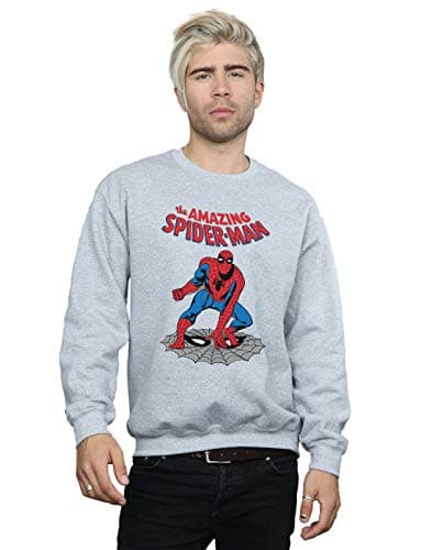 Image of Marvel Men's The Amazing Spider-Man Sweatshirt Sport Grey Medium