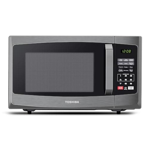 Image of Toshiba 800w 23L Microwave Oven with Digital Display, Auto Defrost, One-touch Express Cook with 6 Pre-Programmed Auto Cook, and Easy Clean - Black - ML-EM23P(BS)