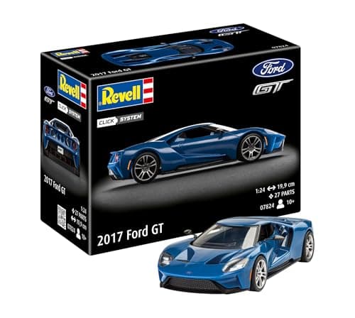 Image of Revell 07824 2017 Ford GT (Click System) 1:24 Scale Unbuilt/Pre-coloured/Click-Together (Non-Glue) Plastic Model Kit