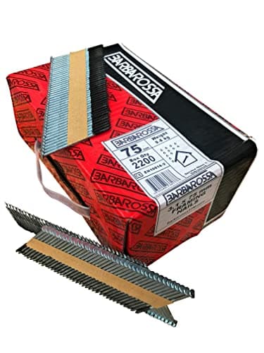 Image of Barbarossa 1st Fix (51mm - 90mm) Galvanised collated framing Nails for Cordless nailers (75mm - 3" (2200) Ring)
