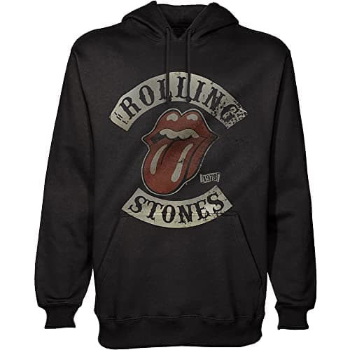 Image of The Rolling Stones Men's Pullover Hoodie: 1978 Tour Black (Manufacturer Size: Small)