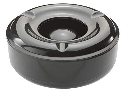 Image of Beaumont Ashtray for Outside Patio Black 146mm - Portable, Windproof, Melamine, Easy to Clean CZ572