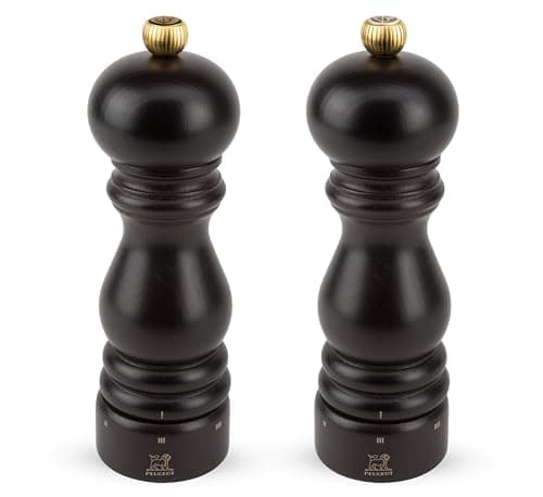 Image of PEUGEOT - Paris u'Select 18 cm Pepper and Salt Mill Set - 6 Predefined Settings - Salt and Pepper Grinder Set - Powdered Salt Innovation, Zirlion Mechanism - PEFC-Certified Wood