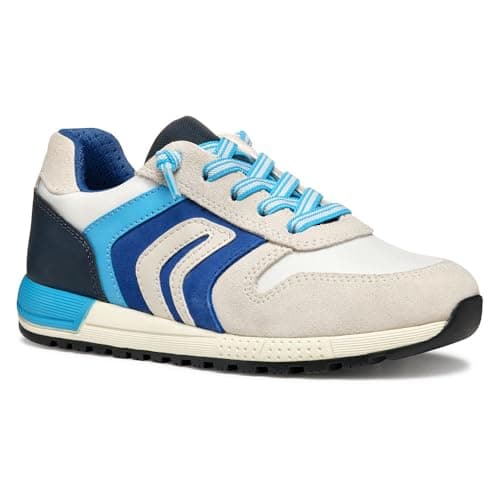 Image of Geox J ALBEN BOY B, Boys’ Sneaker, White/Royal,