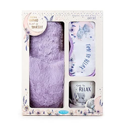 Image of Me To You Cosy Slipper, Mug and Eyemask Gift Set, Purple