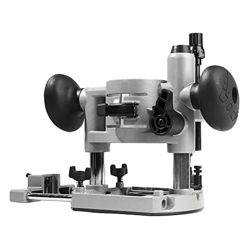 Image of JCB Plunge Router Base for Use with 18v Router, 8mm Socket Wrench, Aluminium Base, 3 Stage Precision Cutting Depth - Versatile Accessory - 3 Year Warranty