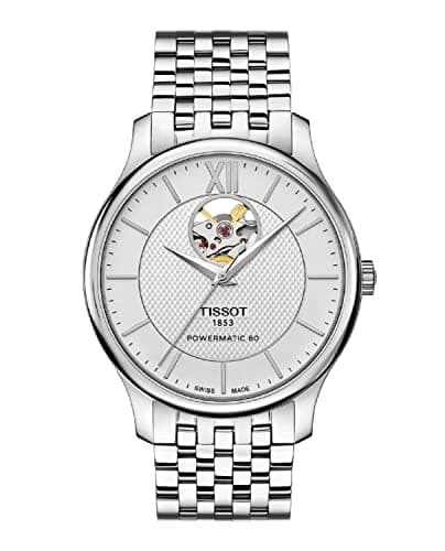 Image of Tissot Tradition Powermatic 80 Open Heart Men's Watch T0639071103800
