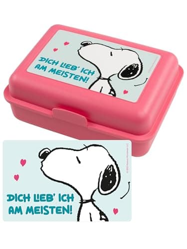 Image of United Labels The Peanuts Snoopy Lunch Box with Divider Pink