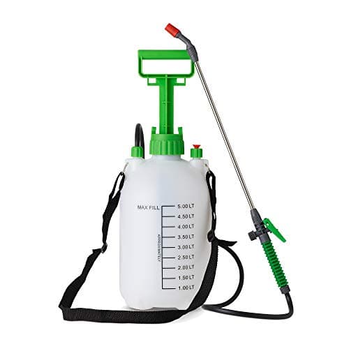 Image of SA Products Pump Action Pressure Sprayer - Weed Killer Sprayer Pump for Fertiliser, Pesticides, Fungicides, Cleaning - Garden Sprayer with Plastic Lance & Carry Strap - Water Spray Bottles - (5 Litre)