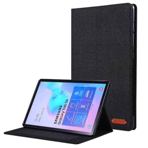 Image of vsedkxis Case for Samsung Galaxy Tab S6 10.5 Inch 2019 (SM-T860/T865),Premium PU Leather Cover with Card Slot & Stand Function,Shockproof Lightweight Flip Case with Pencil Holder (Black)