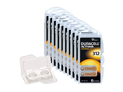 Image of Duracell Activair Type 312 Hearing Aid Batteries Pack of 60 | Reliable Performance | Long Life | Mercury Free | EasyTab Technology