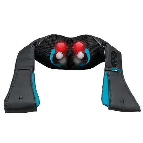 Image of HoMedics Shiatsu Portable Neck Massager with Heat - Cordless Deep Tissue Muscle Massage Machine for Neck & Shoulder with 3 Speed Levels, 4 Massage Nodes & Touch Control Panel - Helps Ease Discomfort