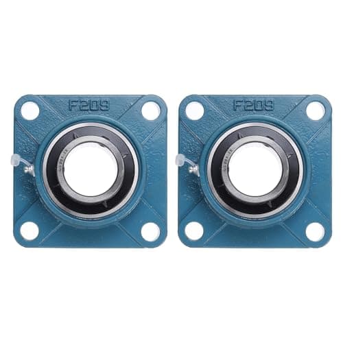 Image of sourcing map 2 Pcs UCF-209-28 Pillow Block Bearings 1-3/4 Inch Bore Self Alignment Chrome Steel Bearing Units, 4-Bolt Square Flange Mounted, Solid Base
