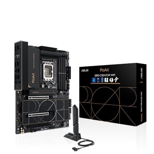 Image of ASUS ProArt Z890-CREATOR WIFI, Intel ATX Motherboard, 16+2+1+2 Power Phases, DDR5 Slot, PCIe 5.0 for New Generation GPU, 5 M.2 Slots, Two Thunderbolt 5 Type-C Ports, WiFi 7, Black
