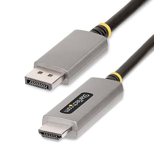Image of StarTech.com 6ft (2m) DisplayPort to HDMI Adapter Cable, 8K 60Hz, 4K 144Hz, HDR10, DP 1.4 to HDMI 2.1 Active Video Converter, DisplayPort Desktop to HDMI Monitor (133DISPLAYPORTHDMI21)