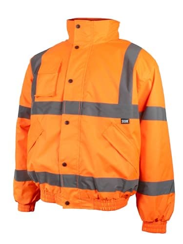 Image of Scan Hi-Vis Bomber Jacket Orange, Railway Standard RIS-3279-TOM Size: XL