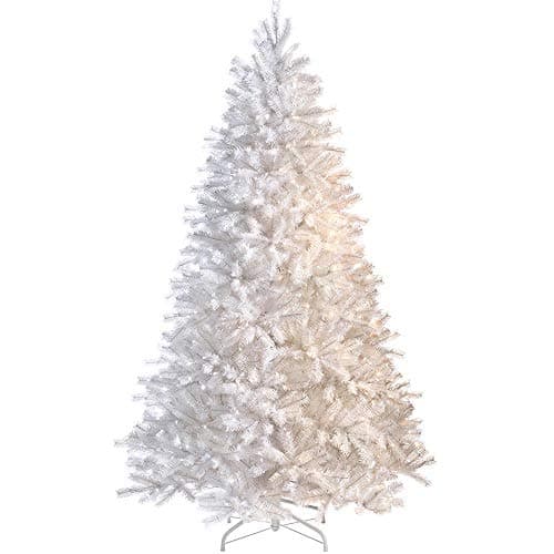 Image of "SHATCHI 4ft/1.2m Pre-Lit Artificial Christmas Tree Alaskan Pine 230 Tips-110 Warm White LEDs Metal Stand Xmas Home Decorations, 120cm"