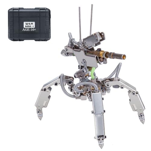 Image of 3D Metal Puzzle Model Kit, 200Pcs 3D Steampunk DIY Future Mechanical Robot Building Kit with Articulated Design, Unique Desk Creative Art Decorations Gift for Adults