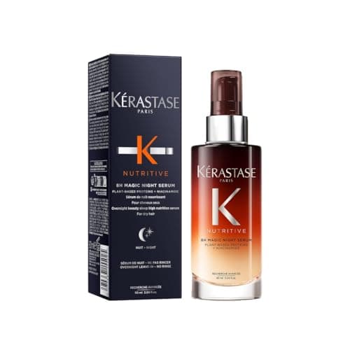 Image of Kérastase Nutritive Nourishing Hair Serum with Niacinamide, Overnight Leave-In Treatment for Dry Hair, Lightweight and Non-Greasy, 8H Magic Night Serum, 90 ml